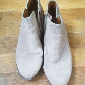 Tan Suede Crown Vintage Booties